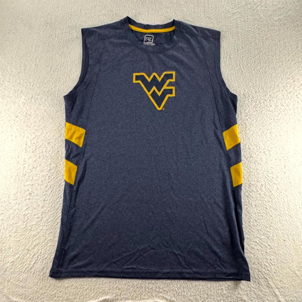 ProEdge West Virginia University Tank Top Mens M Navy Blue WVU Logo Fan Gear